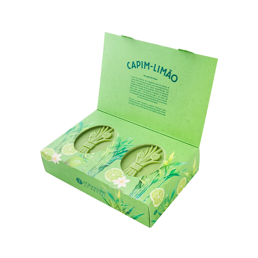 Sabonete Capim limão - 2 unidades - 100g - Caixa