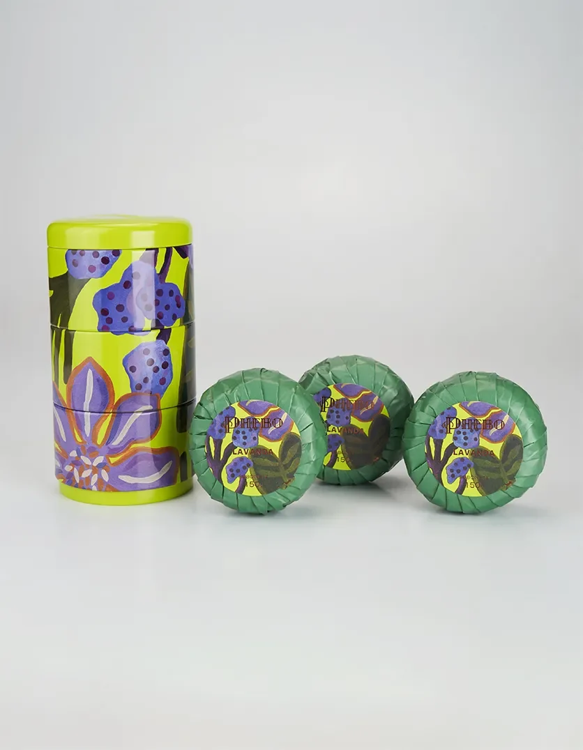 Kit Lata Sabonetes em Barra Aromáticos Lavanda