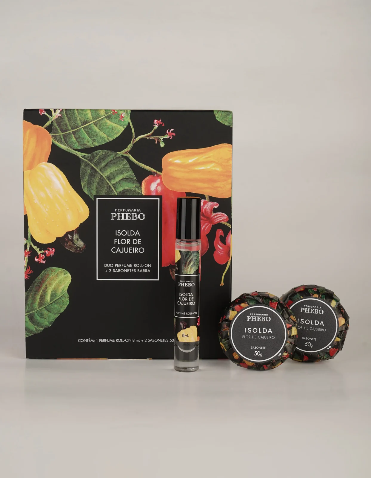 Kit Perfume Roll-On & Sabonete em Barra Flor de Cajueiro