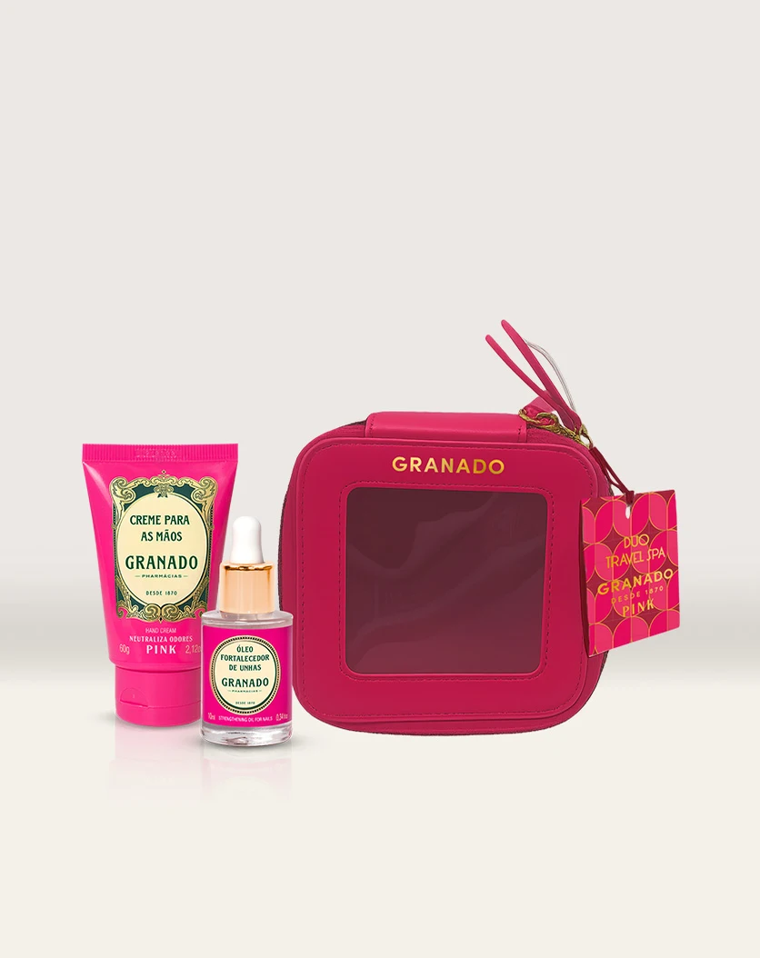 Kit Duo Travel Spa Pink Óleo Fortalecedor & Creme para as Mãos Granado